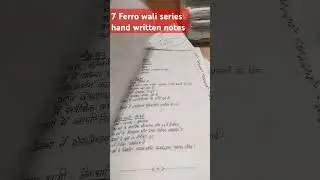 7 Ferro wali series hand written notes #uttkarshclassesjodhpur #kumargauravsir