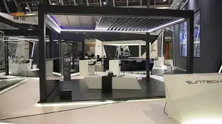 Pergola AEROLUX z obrotowymi lamelami i rozsuwanym dachem