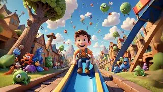 Snakes at Slidey Station 🐍✨ | Kids Fantasy Song | Learn Colors on a Gentle Play Ride