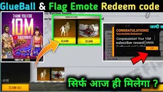🇮🇳 10 Million Subscribers Complete Redeem Code || Free Fire Today Redeem code