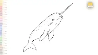 Narwhal drawing easy |Animal drawing tutorial | How to draw A Narwhal step by step | #artjanag