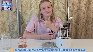 Keep Your Brushes Dust-Free & Organized! 💅 Rotating Makeup Holder Review 🧼
