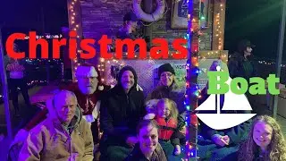 CHRISTMAS BOAT Christmas Lights and Hot Cocoa | 12 days of Vlogmas 2021 - Day 7!