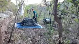 Aussie Bush: Making Camp - solo pitching my Spinifex 2p tent and cooking in Trangia