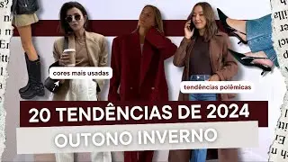 20 TENDÊNCIAS OUTONO INVERNO 2024 | CORES MAIS USADAS | TENDÊNCIAS POLÊMICAS | DICAS DE MODA