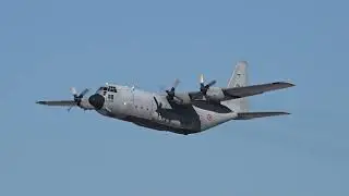 *TBT* Belgium Air Force Lockheed C-130H(CH-03) arriving and departing Las Vegas!