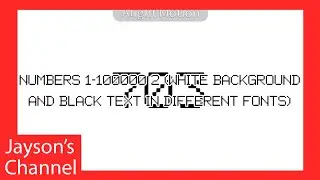 Numbers 1-100000 2 | White Background and Black Text in Different Fonts