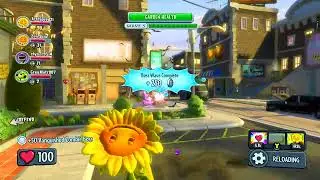 PvZ GW1: Garden Ops #7 (Garden Center) (Middle) (Sunflower, Shadow Flower, Chomp Thing, Peashooter)