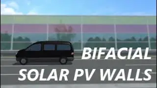 Bifacial Solar PV walls charged E vehicles battery direct at highway