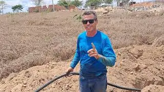 Digging a trench by hand