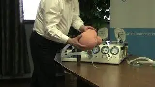 How to set up a simulation of spontaneous breathing adult patient using dual adult lung simulators