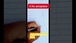 A 4 Aeroplane✈️Easy Drawing for Kids  Alphabet Art #drawingideas #aeroplane #trending #youtubeshorts