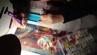 Diamond Painting. Fata cu Papagal pe umar🦜