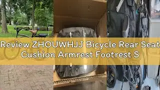 Review ZHOUWHJJ Bicycle Rear Seat Cushion Armrest Footrest Set, Kid Child Carrier Bicycle Baby Seat,