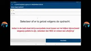 Bediening boordcomputer m.b.t. pallet administratie