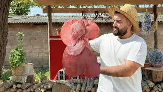 Mouthwatering Lamb Liver Wrapped in Caul Fat: A Must-Try Rustic Village Dish