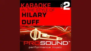 So Yesterday (Karaoke Lead Vocal Demo) (In the style of Hilary Duff)