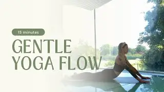 15-Minute Gentle Slow Yoga Flow with Guided Shavasana | Yoga by Emily