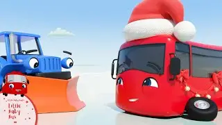 Wheels on the Jingle Bell Bus Song | Red Buster | Bus Cartoon | Fun Kids Cartoon Video