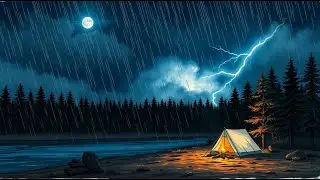 Gentle Night Rain, Rain Sounds for Sleeping - Relaxing Thunderstorm for Deep Sleep And Focus