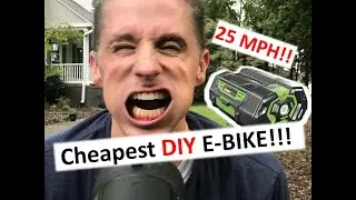 $150 ELECTRIC BIKE USING LEAF BLOWER BATTERIES!!