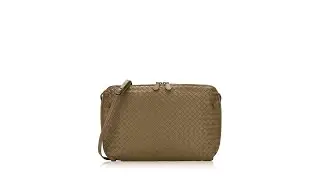 Bottega Veneta Nappa Intrecciato Nodini Large Crossbody Bronze