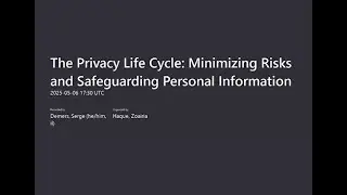 Privacy Life Cycle &ndash; Tips to minimize privacy risks and safeguard personal information