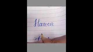 How to write Haroon in cursive writing please subscribe