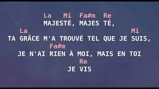 Majesté - paroles et accords
