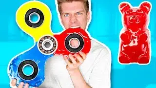 DIY GIANT GUMMY FIDGET SPINNER!!!!! How To Make Rare Edible Candy Fidget Spinners & Tricks
