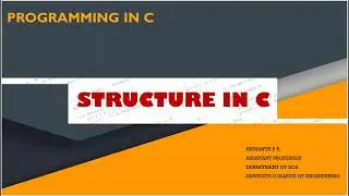 STRUCTURE IN C #EST 102 Programming in C