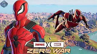SPIDER MAN ZERO WEB SLICER PICKAXE GAMEPLAY & Spidey Landing Emote Gameplay - Fortnite
