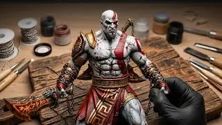 I Sculpted KRATOS from God of War! (You Won't Believe the Detail) 😱