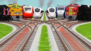 VANDE BHARAT EXPRESS CROSSING AT DIAMOND 🟡 RAILROAD TRACKS || train game ll train simulator classic 