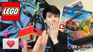 build a LEGO fire truck set with me