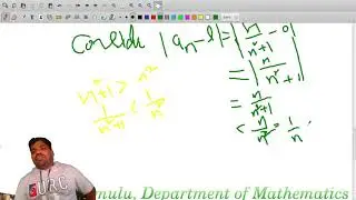 Real Analysis Lecture-13 on Problems of Limit Theorems of  Sequence by Dr. P. Ramulu