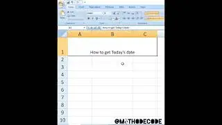 Excel Hacks | TODAY function in MS Excel.