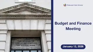 Budget and Finance Meeting - January 12, 2026
