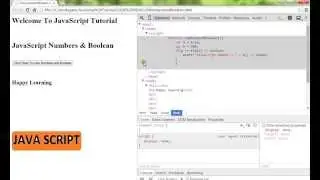 NUMBERS AND BOOLEAN IN JAVASCRIPT DEMO