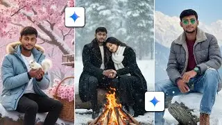Trending Instagram Snowfall Photo Editing | Gemini Winter Snowfall Photo Editing | Ai Photo Editing