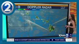 Stable trade wind weather for the holiday week