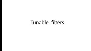 Tunable optical  filters, performance , WDM component