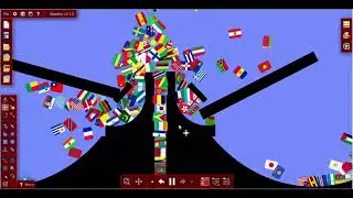 How To Make Countries Elimination Game in Algodoo Step By Step #marblerace#algodoo#games#asmr
