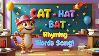 🎵 Rhyming Words Song for Kids  Cat, Hat, Bat  Fun Preschool Learning#nurseryrhymes