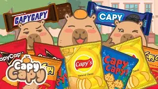 Capy Capy / Capybara cartoon / Snacks / ASMR mukbang