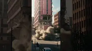 &ldquo;The Pink Tower Sinks in Seconds &mdash; Ultra Realistic Building Demolition in Manchester | AI