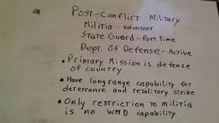 Militia Unit Organization- Post-Conflict Military