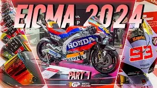 EICMA Vlog 2024 | GP-Honda von Luca Marini, neue LS2 FF805 Helme & Marquez Trainingsbike | Teil 1