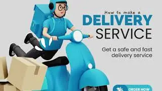 Creative Delivery Order 3D template canva free