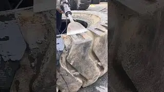 Big Tyre Cutting Die | Powerful & Fast Cutting Technology #shorts